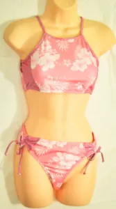 girl's Heart and Harmony 2 piece pink swim suit size 14 tie sides MSRP $40 - Picture 1 of 9