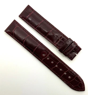 Authentic New Cartier 18mm x 16mm Burgundy Leather Watch Strap OEM - Image 1 of 2