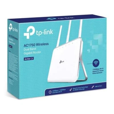 TP-LINK AC1750 Dual Band Gigabit Wireless Wi-Fi Router, Archer C8 - Image 1 of 4