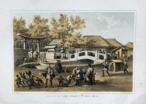 US Navy Shimoda Tempel Brücke Japan Hafen Konvention Kanagawa Wilhelm Heine Izu - Bild 1 von 1