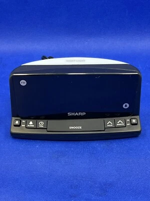 Sharp LED Night Light Alarm Clock Jumbo Display SPC1225 Black - Image 1 of 4