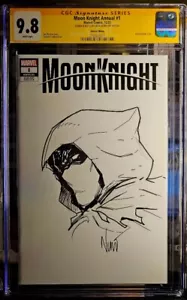 MOON KNIGHT ANNUAL #1 Unknown 616 Blank Sketch By Eddie Nunez CGC 9.8 - Picture 1 of 2