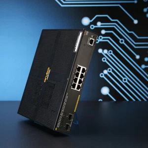 HPE Aruba 2930F / JL258A Managed PoE+ Switch // 8x GbE, 2x 10GSFP+ - Photo 1/5