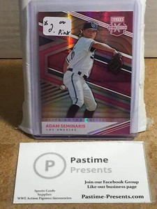 2020 Elite Extra Edition #148 Adam Seminaris Pink Los Angeles Angels