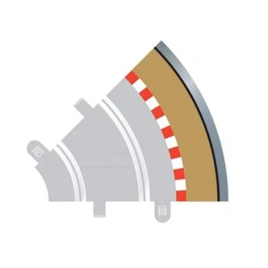 Radio de pista Scalextric Sport 1 curva bordes exteriores 45° x4 nuevo sin caja C8240 - Imagen 1 de 3