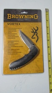 NEU Browning Vortex Klappmesser schwarz G10 Griff Taschenclip Wellenschliff 322-7530 - Bild 1 von 8