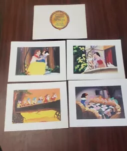 Disney BIANCANEVE E I SETTE NANI Litografia Portfolio Set di 4 2001 - Foto 1 di 8