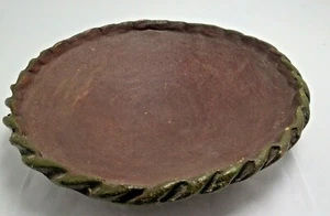 Handmade Ceramic Bowl Décor Brown textured bark like - Picture 1 of 5
