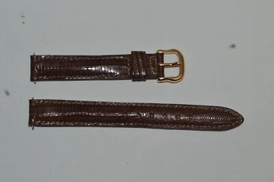 Correa Original SEIKO 12mm Cuero Lagarto Marrón Muestra de Vendedor Nuevo-Antiguo Stock Foto 1 de 4