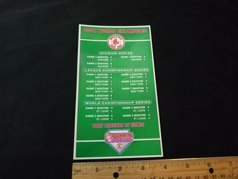 2004 boston red sox world champions series magnet dunkin donuts alcs Cover