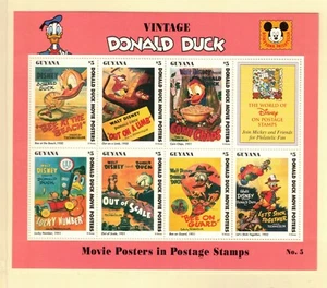 GUYANA Sc 2774 NH MINISHEET OF 1993 - DISNEY - DONALD DUCK - (WG08) - Picture 1 of 1