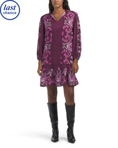 NWT Celina Moon Ruffle Trim Floral Puff Long Sleeve Boho Size M - Picture 1 of 17