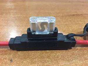 Inline Blade Fuse Holder Maxi Type – 80 AMP 8AWG x 1 Plus 1 x 80AMP Fuse - Picture 1 of 10