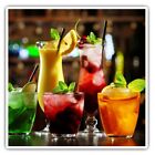 2 x Square Stickers 10 cm - Cocktail Drinks Glasses Bar Pub  Cool Gift #21607