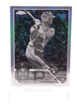 CAL MITCHELL 2023 Topps RC Chrome Negative Refractor *SP* Pirates  - Image 1 of 2