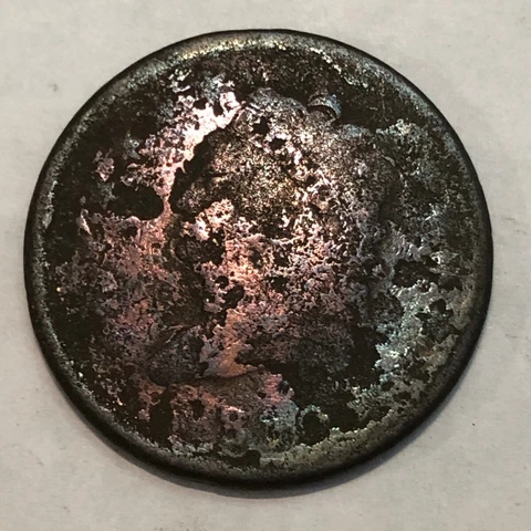 1810 AG Classic Head large cent. Porous, ugly, rough surfaces, #q2 Cover