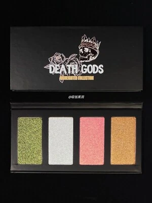 Eyeshadow & Highlighter Palette 4 Shimmer Sparkle Duochromes Shades Death Gods - Image 1 of 4