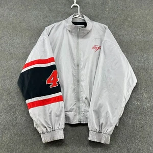 VINTAGE Chase Authentics Jacket Mens XL Grey Coors Lite Nascar Sterling Racing - Picture 1 of 23