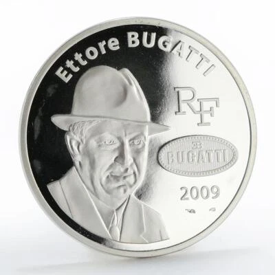 Moneda de plata Francia 10 euros 100 aniversario marca Ettore Bugatti 2009 Foto 1 de 4
