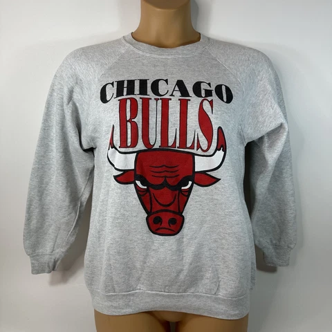 Vintage Chicago Bulls NBA Sweatshirt Gray USA 90s Womens Large L * Cover