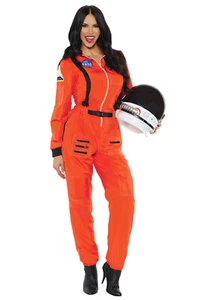 Female Astronaut Adult Costume (Orange) - Picture 1 of 1