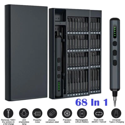 68 In 1 Cordless Electric Screwdriver Mini Power Precision Screwdriver Set Kits - Image 1 of 4