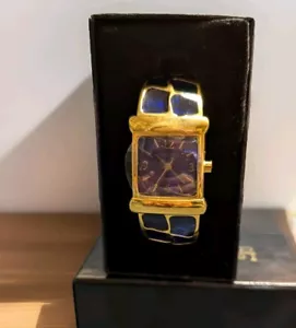 NUEVO BRAZALETE BRAZALETE RELOJ PIQUÉ A JOAN RIVERS COLECCIONES CLÁSICAS ORO AZUL - Imagen 1 de 7