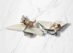 Lladro 2er Set - Hund auf Papier & Little Stowaway - Bild 1 von 18