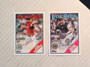 (2) 2023 Topps 1988 Topps Baseball 35th Anniversary Autograph Cards Winckowski - Picture 1 of 24