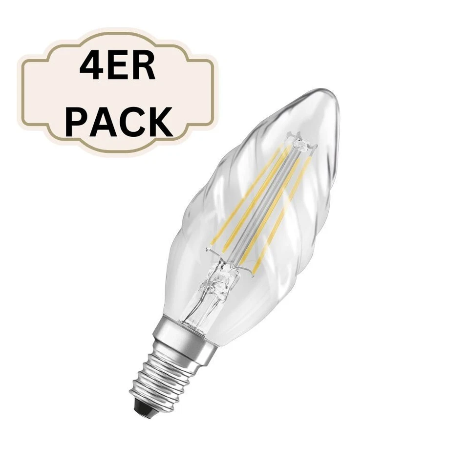 Osram Superstar E14 Dimmbar Led Lampe Kaltweiss Leuchtmittel 40W Glühbirne 2ER