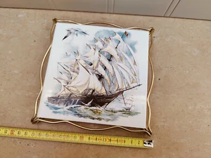 Villeroy & Boch 1970’s German Ceramic Tile and Metal Trivet Stand - Picture 1 of 5