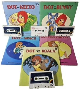The Adventures of Dot x 5 Books with Tapes - 1979-88 - Vintage - Australian - Picture 1 of 24