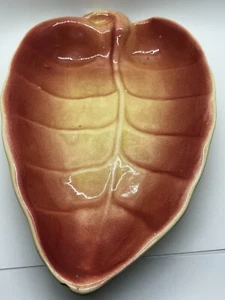 Old Shawnee Pottery Decor Or Serving  Platter USA Hand Glazed 12" x 8" Orange - Picture 1 of 8