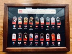 McDonald's Nagano Olympics Pin Set Framed 1998 Japan USED/VERYGOOD Rare Vintage - Picture 1 of 8