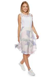 WS4.03-1482-K6-1445) LADIES' EVENING DRESS MIDI DRESS BEACH DRESS SUMMER WHITE SIZE 42 - Picture 1 of 4