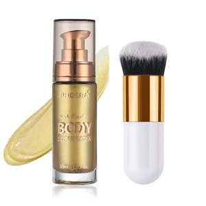 Body Shimmer Oil Waterproof Long Lasting Moisturizing Bronze Body Luminizer G... - Picture 1 of 7