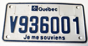 Small OFF-ROAD QUEBEC V License Plate ATV Snowmobile Canada - Picture 1 of 3