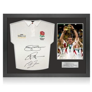 Robinson, Wilkinson & Johnson Signed England Rugby Jersey. Icon Frame - Picture 1 of 4