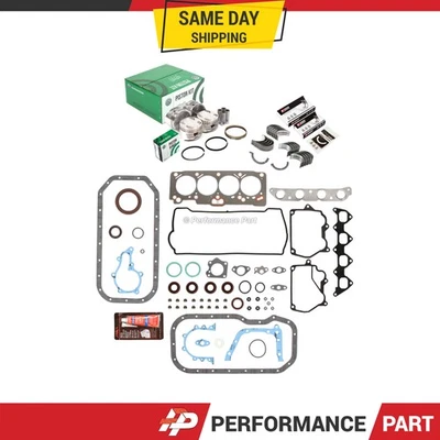 Full Gasket Set Pistons Bearings Fit 93-97 Geo Toyota Corolla 1.6L DOHC 4AFE - Image 1 of 4
