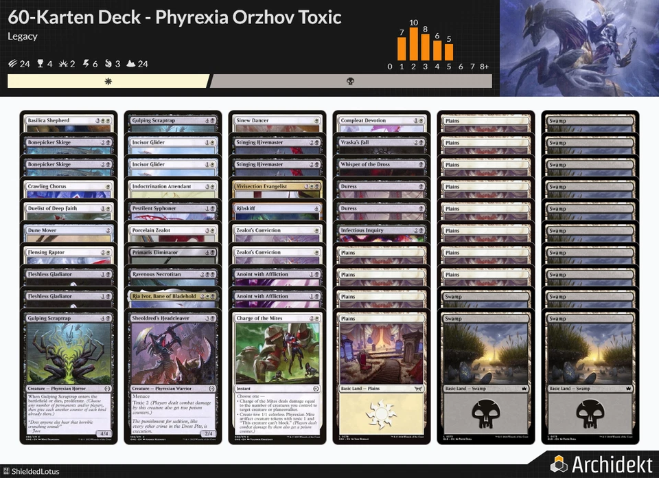 MTG Magic the Gathering 60 Karten Deck - Phyrexia Orzhov Toxic - Bild 1 von 1