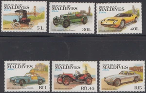 Maldives Antique Cars/Lamborghinii/Mercedes/Lotus/Oldsmobile SC991-5 1983 MNH - Picture 1 of 1