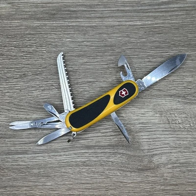 Victorinox Delemont Swiss Army Evogrip 18 Evolution Amarillo HOJA DE BLOQUEO V231 Foto 1 de 4