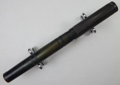 FRANCE VTG UNIS METEORE 72 SAFETY FOUNTAIN PEN 18K F FLEX NIB CRACKED CAP PARTS - Image 1 of 4