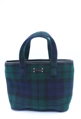 Pendleton Small Tartan Plaid Wool Satchel Tote Hand Bag Purse Dark Academia - Image 1 of 4