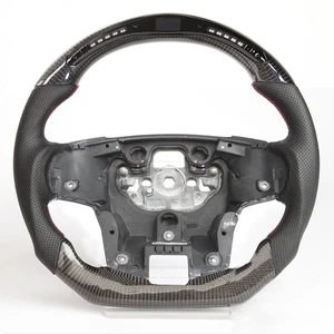 Car Steering Wheel For Ford Everest Carbon Fiber Perforated Leather LED Model - Picture 1 of 3