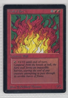 Wall of Fire Limited Edition - Beta - Magic the Gathering MTG - vintage - USA - Image 1 of 2