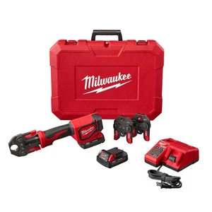 Milwaukee 2674-22C M18 18V Short Throw Press Tool Kit w/ PEX Crimp Jaws - Picture 1 of 11