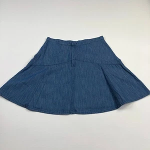 Madewell 2 (Fits 26W) Women's Non Lined Mini A-Line Skirt Blue THIN - Picture 1 of 5