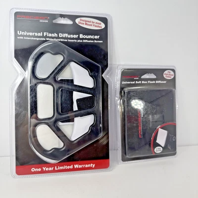 Lot of 2 Precision Design Universal Flash Diffusers - Soft Box & Bouncer - Image 1 of 3