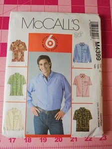 McCalls Pattern Mens Shirts 6 Great Looks M4399 Sizes XL, XXL, XXXL Used - Picture 1 of 2